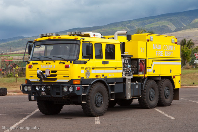 Maui County Fire Department apparatus trucks tanker Tatra SVI Super Vac